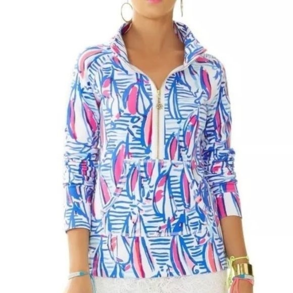 Lilly Pulitzer Tops - Lilly Pulitzer Skipper Popover Red Right Return529